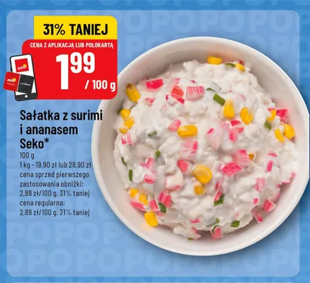Sałatka z surimi i ananasem Seko promocja w POLOmarket