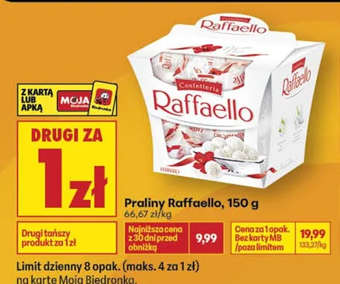 Praliny Raffaello promocja w Biedronka