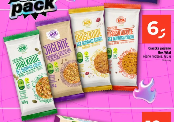 Ciasteczka jaglane chrupiace Box Vital promocja w Dealz