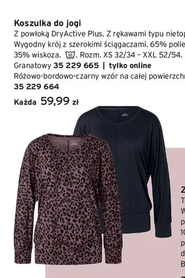 Koszulka do jogi Tchibo różowo-bordowo-czarna promocja w Tchibo