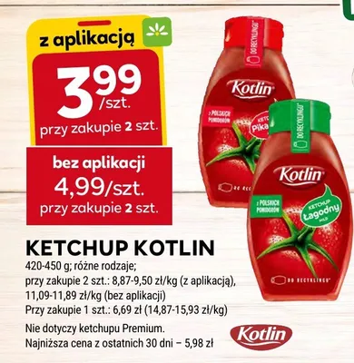 Ketchup Kotlin promocja w Stokrotka