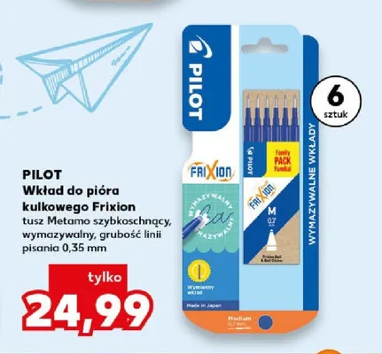 Wkłady do pióra kulkowego Frixion Pilot promocja w Kaufland