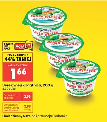 Serek wiejski Piątnica promocja w Biedronka