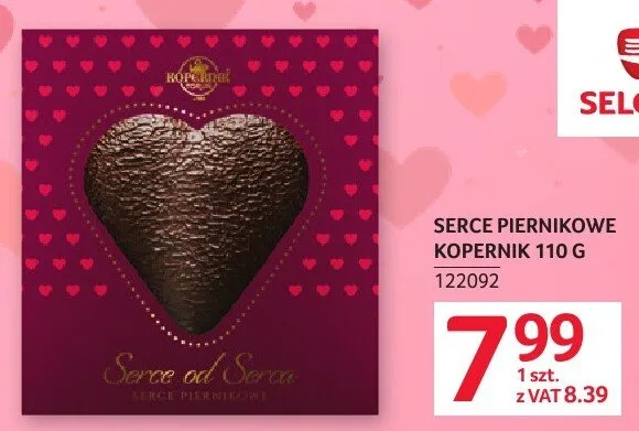 Serce piernikowe Kopernik 110 g promocja w Selgros