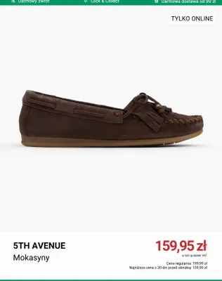 Mokasyny 5th Avenue promocja w Deichmann