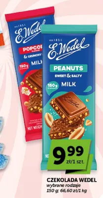 Czekolada E.Wedel Popcorn & Crunchy promocja w Euro Sklep