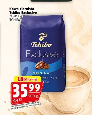 Kawa ziarnista Tchibo Exclusive promocja w Prim Market