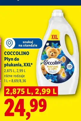 Płyn do płukania Coccolino XXL 2,875 l promocja w Lidl