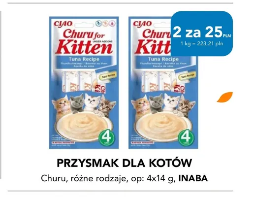 Przysmak dla kotów Churu 4-pak Inaba promocja w Aquael zoo