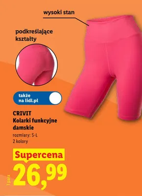 Kolarki funkcyjne damskie CRIVIT promocja w Lidl