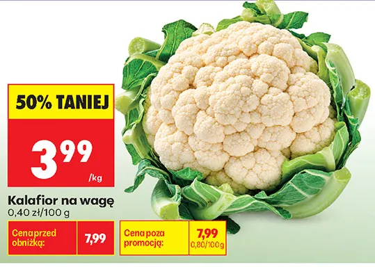 Kalafior na wagę promocja w Biedronka