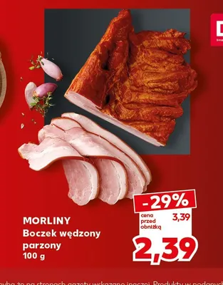 Boczek wędzony parzony Morliny promocja w Kaufland