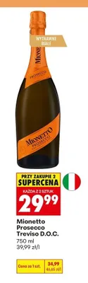 Wino musujące Mionetto Prosecco Treviso D.O.C. promocja w Biedronka