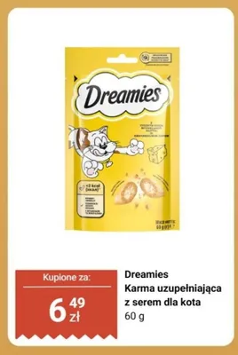 Karma uzupełniająca dla kota Dreamies z serem promocja w Biedronka