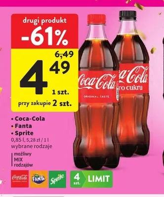 Napój gazowany Coca-Cola promocja w Intermarche