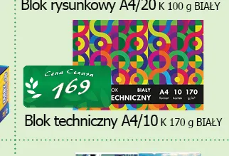 Blok techniczny biały A4 promocja w CEZAR Delikatesy