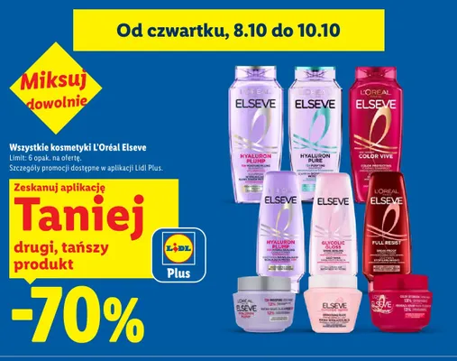 Szampon do włosów L'Oréal Elseve Hyaluron Plump promocja w Lidl