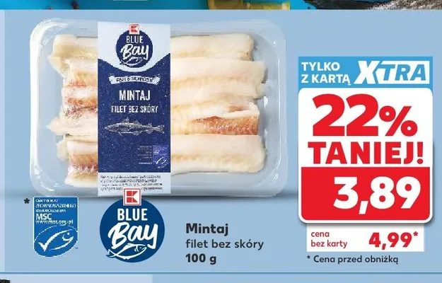 Mintaj filet bez skóry BLUE BAY promocja w Kaufland