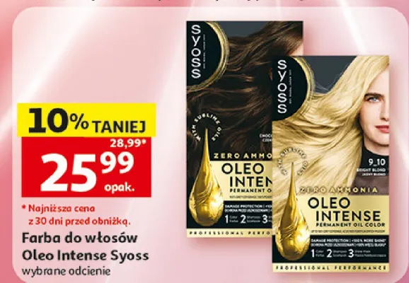 Farba do włosów Oleo Intense Syoss promocja w Auchan