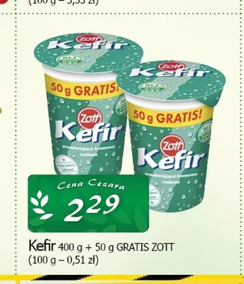 Kefir Zott promocja w CEZAR Delikatesy