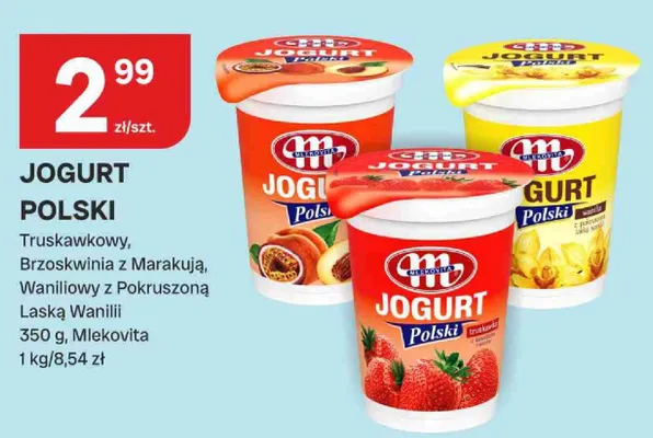 Jogurt Polski truskawkowy Mlekovita promocja w Chorten