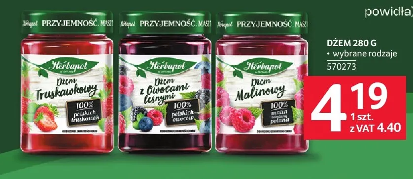 Dżem truskawkowy Herbapol promocja w Selgros