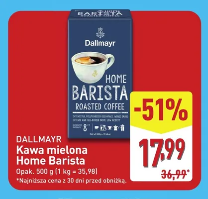 Kawa mielona Dallmayr Home Barista promocja w Aldi