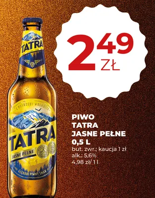 Piwo Tatra promocja w Duży Ben
