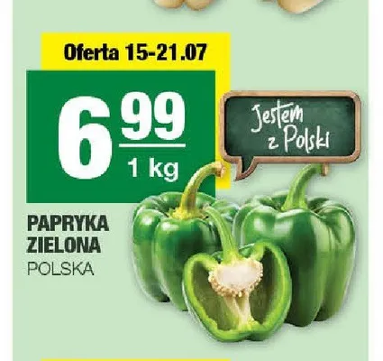 Papryka zielona polska promocja w SPAR