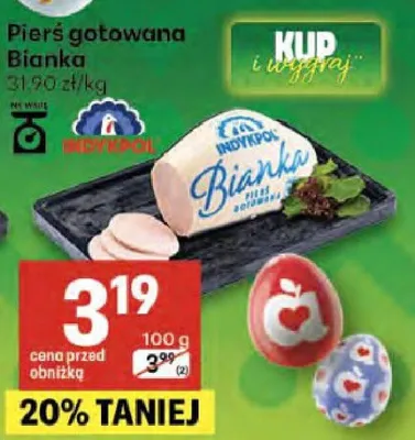 Pierś gotowana Bianka promocja w Delikatesy Centrum