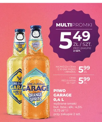 Piwo Garage Orange Spritz promocja w Duży Ben