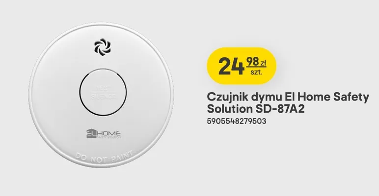 Czujnik dymu El Home Safety Solution SD-87A2 promocja w Castorama
