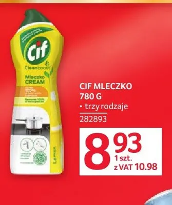 Mleczko Cif 780g promocja w Selgros