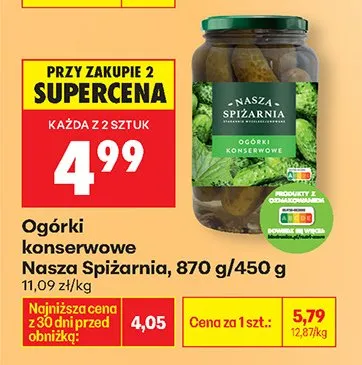 Ogórki konserwowe promocja w Biedronka