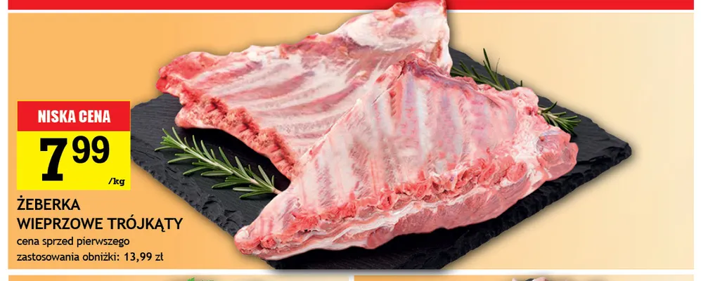 Żeberka wieprzowe trójkąty promocja w Gram Market