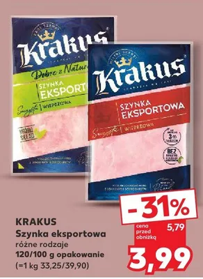 Szynka eksportowa różne rodzaje promocja w Kaufland