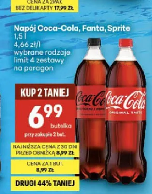 Napój Coca-Cola promocja w Delikatesy Centrum