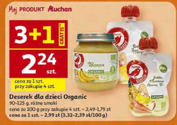 Deserek dla dzieci Organic promocja w Auchan