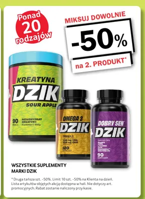 Suplementy marki Dzik promocja w Selgros