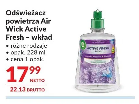 Odświeżacz powietrza Air Wick Active Fresh wkład promocja w Makro