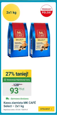 Kawa ziarnista MK Café Select 2-pak 1 kg promocja w ERLI