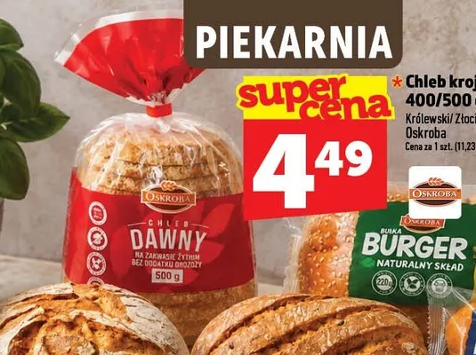 Chleb krojony Królewski Oskroba promocja w TOPAZ