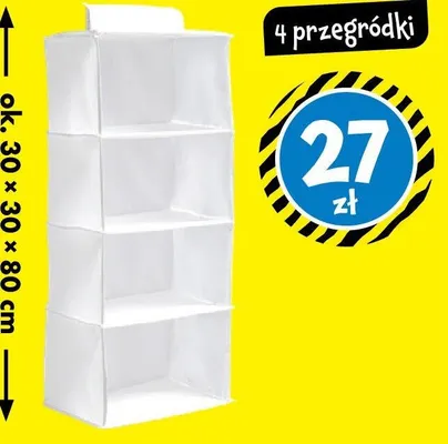 Organizer do zawieszania 4 przegródki promocja w Tedi