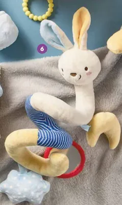 Sensoryczna zabawka dla niemowlaka spirala w kształcie króliczka promocja w Biedronka