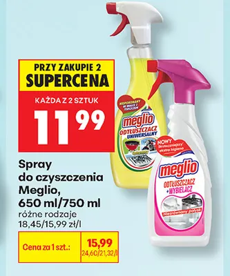 Spray do czyszczenia Meglio promocja w Biedronka