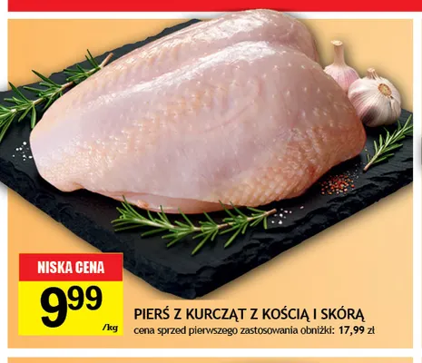 Pierś z kurcząt z kością i skórą promocja w Gram Market
