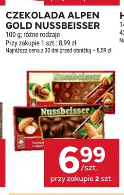Czekolada Alpen Gold Nussbeisser promocja w Stokrotka