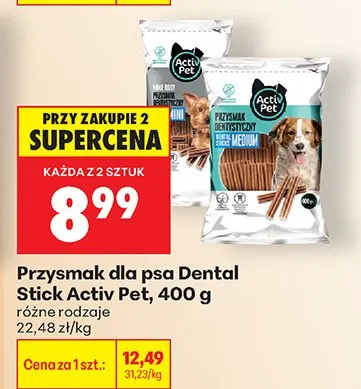 Przysmak dla psa Dental Stick różne rodzaje promocja w Biedronka