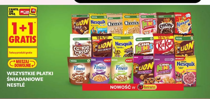 Płatki śniadaniowe Nestlé promocja w Biedronka