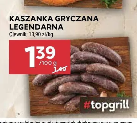 Kaszanka gryczana legendarna Olewnik promocja w Stokrotka